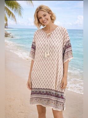 Tunic Tasseled Tie Tunic Dress XL